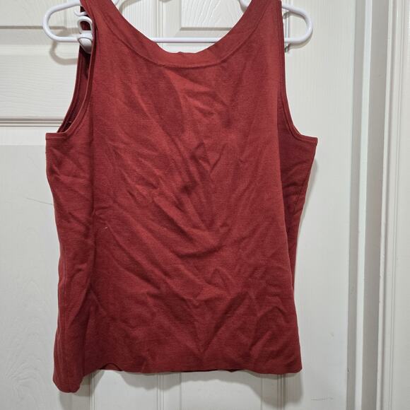 Chico’s Rust Silk Blend Scoop Neck Tank Size 3 XL - Picture 8 of 8